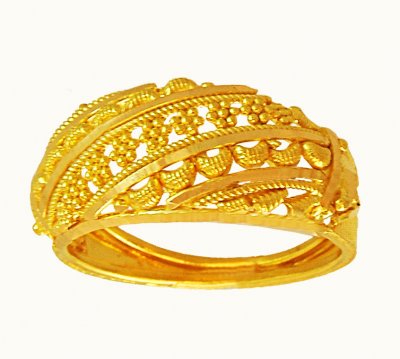 22K Gold Filigree Ring  ( Ladies Gold Ring )