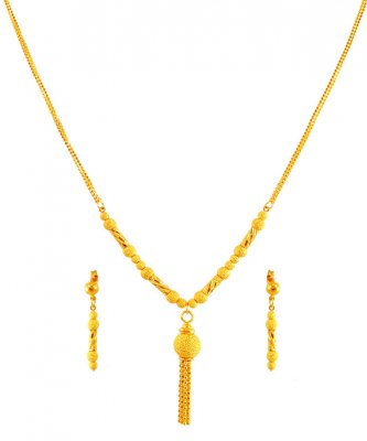 Necklace And Earring Set 22K Gold ( Light Sets )