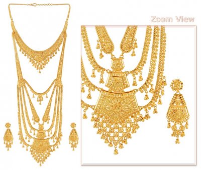 Bridal Rani Haar ( 22k Gold) ( Bridal Necklace Sets )
