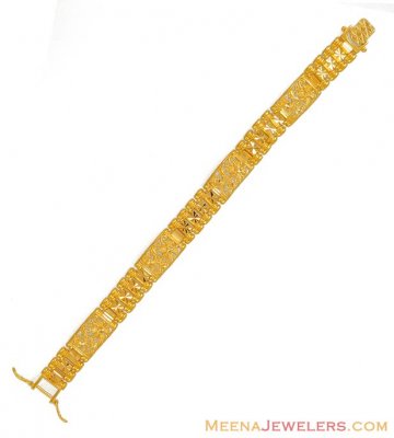 22Kt Gold Wide Ladies Bracelet ( Ladies Bracelets )