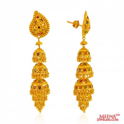 Traditional 22 Kt Gold Jhumki ( Exquisite Earrings )