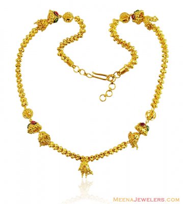 22K Gold Precious Stones Chain ( 22Kt Gold Fancy Chains )