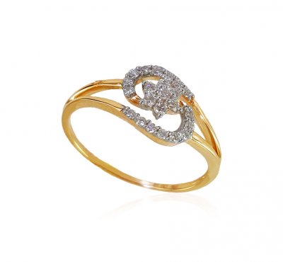 18k Yellow Gold Diamond ladies Ring ( Diamond Rings )