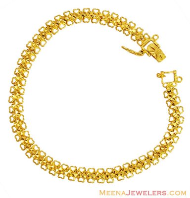 22k Fancy Gold Bracelet  ( Ladies Bracelets )