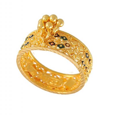 Gold Ladies Band with Hanging ( Ladies Gold Ring )