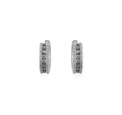 18kt White Gold Diamond Earrings ( Diamond Earrings )