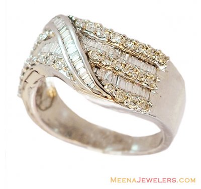 18K Fancy Wavy Designed Ring ( Diamond Rings )