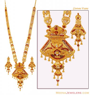 Gold Bridal Patta Haar Set ( Bridal Necklace Sets )