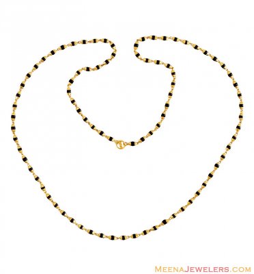 22k Indian Gold Tulsi Mala ( 22Kt Long Chains (Ladies) )