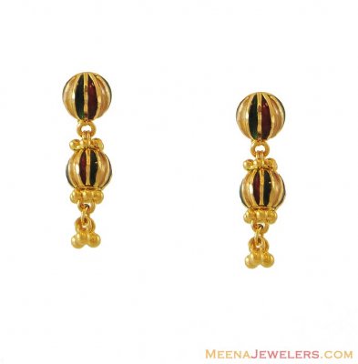 MeenaKari Gold Earrings ( 22Kt Gold Fancy Earrings )