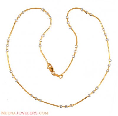 22Kt Two Tone Chain ( 22Kt Gold Fancy Chains )