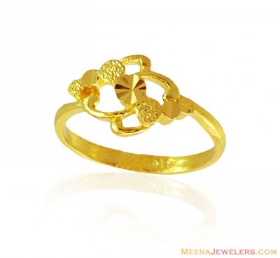 22K Gold Light Weight Ring ( Ladies Gold Ring )