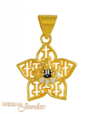 Lord Venkateshwara pendant in 22kt Gold  ( Ganesh, Laxmi and other God Pendants )