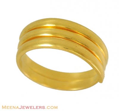 Indian Gold Spiral  Band ( Ladies Gold Ring )