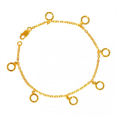 22Kt Gold Ladies Charm Bracelet ( Ladies Bracelets )