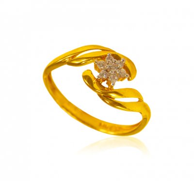 22k Gold Designer Ring  ( Ladies Signity Rings )