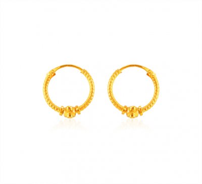 22Kt Yellow Gold Hoops ( Hoop Earrings )