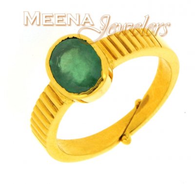 22kt Gold Birthstone Ring with Emerald ( Astrological BirthStone Rings )