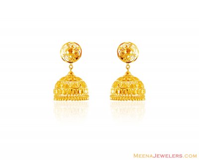 22k Gold Fancy Jhumka ( 22Kt Gold Fancy Earrings )
