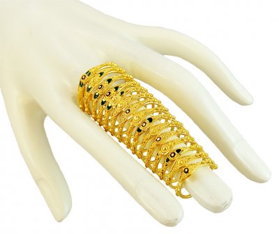 22K Gold Traditional Long Ring ( Ladies Gold Ring )