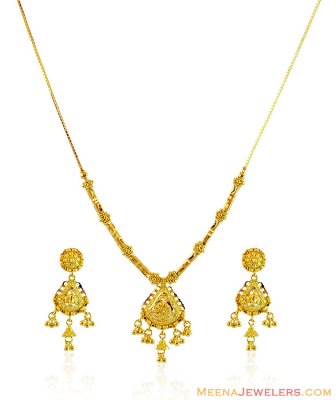 22k Indian Necklace Set ( Light Sets )