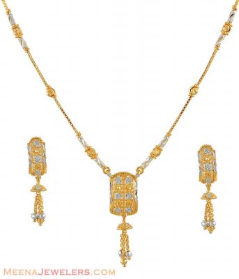 Necklace set with two tone ( Light Sets )