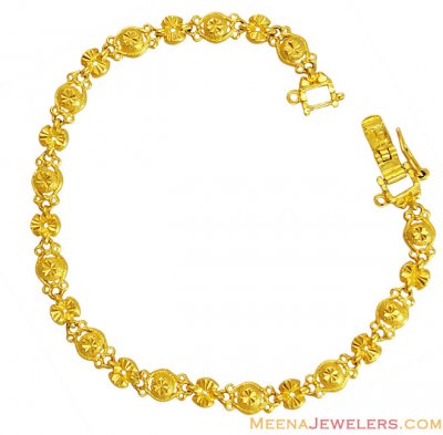 Fancy 22K Gold Bracelet  ( Ladies Bracelets )