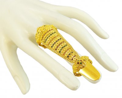22K Traditional Ring With Nail ( Ladies Gold Ring )