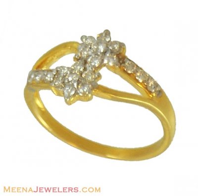 18kt Gold Diamond studded Ring ( Diamond Rings )
