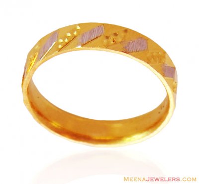 Fancy 22K Two Tone Band ( Wedding Bands )
