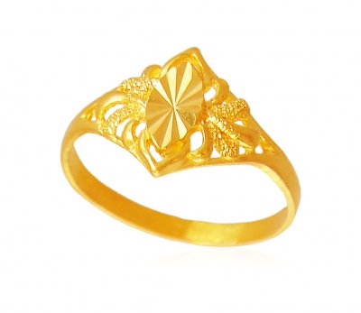 22K Gold Fancy  Ring ( Ladies Gold Ring )