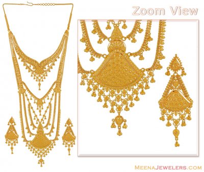 Indian Bridal Necklace Set (22k) ( Bridal Necklace Sets )