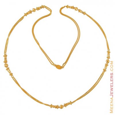 22k Gold Long Chain ( 22Kt Gold Fancy Chains )