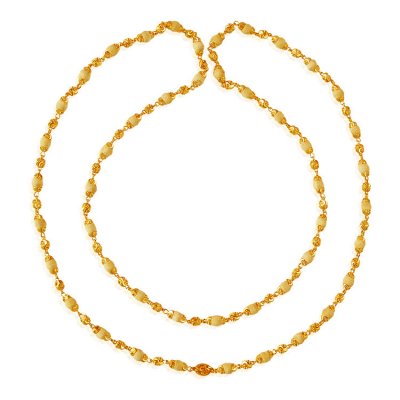 22 Karat Gold White Tulsi chain ( 22Kt Long Chains (Ladies) )