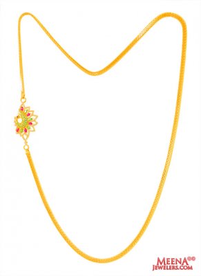 22K Gold Peacock Moggapu Chain ( 22Kt Gold Fancy Chains )