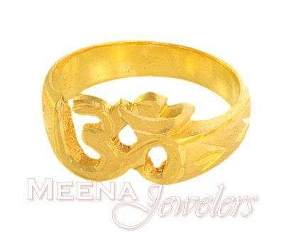 22Kt Gold OM Ring ( Religious Rings )