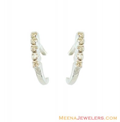 18kt White Gold Diamond Earrings ( Diamond Earrings )