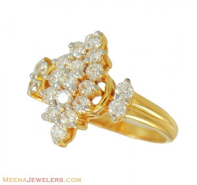 Gold Fancy Ring (22 Karat) ( Ladies Signity Rings )