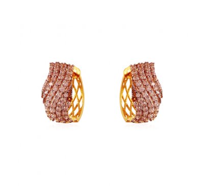 Gold Fancy stone Clip On Earrings  ( Clip On Earrings )