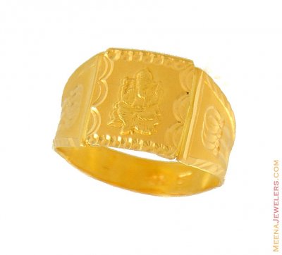 22Kt Gold Ganesh Ring ( Religious Rings )