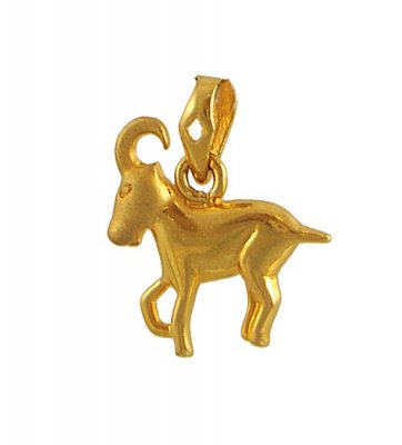22K Gold Aries Pendant ( Zodiac Gold Pendants )
