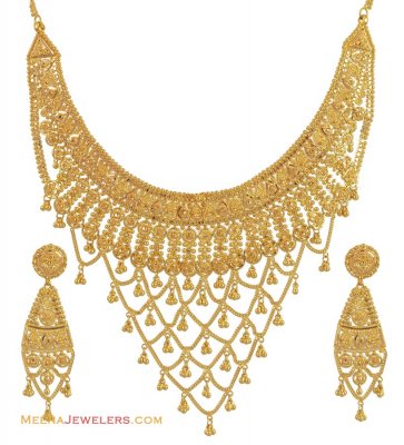 22K Gold Bridal Necklace Set ( Bridal Necklace Sets )