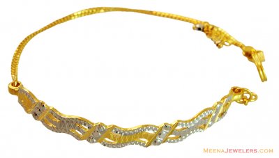 Rhodium Lasered Bangle Bracelet 22k ( Ladies Bracelets )
