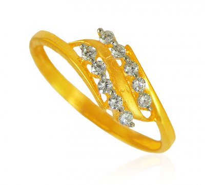  22 Karat  Gold CZ Ladie Ring ( Ladies Signity Rings )