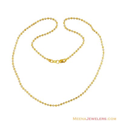 22K Gold Two Tone Chain ( 22Kt Gold Fancy Chains )