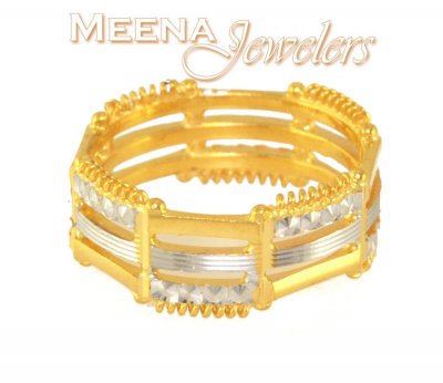 Gold Ladies Ring (Designer Lazer Cut) ( Ladies Gold Ring )