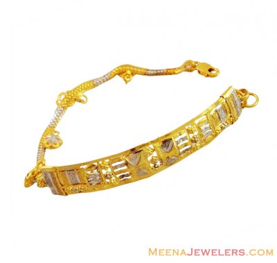 22K Rhodium Bangle Bracelet ( Ladies Bracelets )