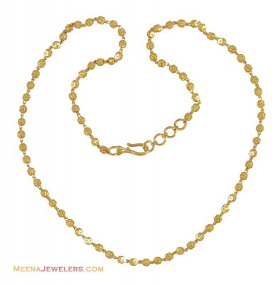 22k Gold Ball Chain (18 inches) ( 22Kt Long Chains (Ladies) )