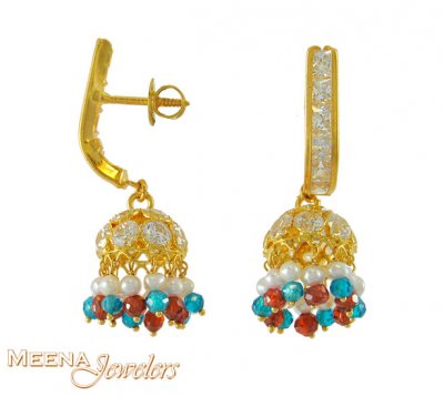22Kt Gold Fancy Earrings ( 22Kt Gold Fancy Earrings )