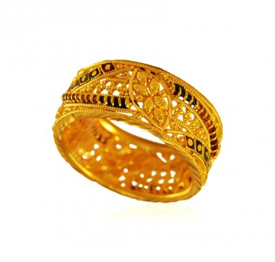 22karat Gold Filigree Band  ( Ladies Gold Ring )